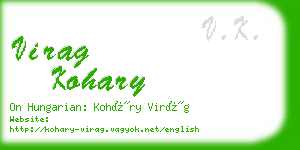 virag kohary business card